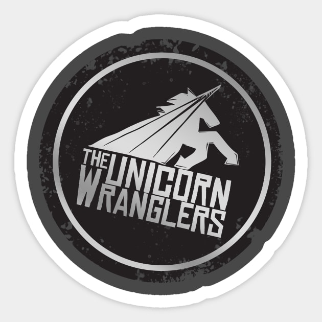 Distressed Logo Sticker by The Unicorn Wranglers